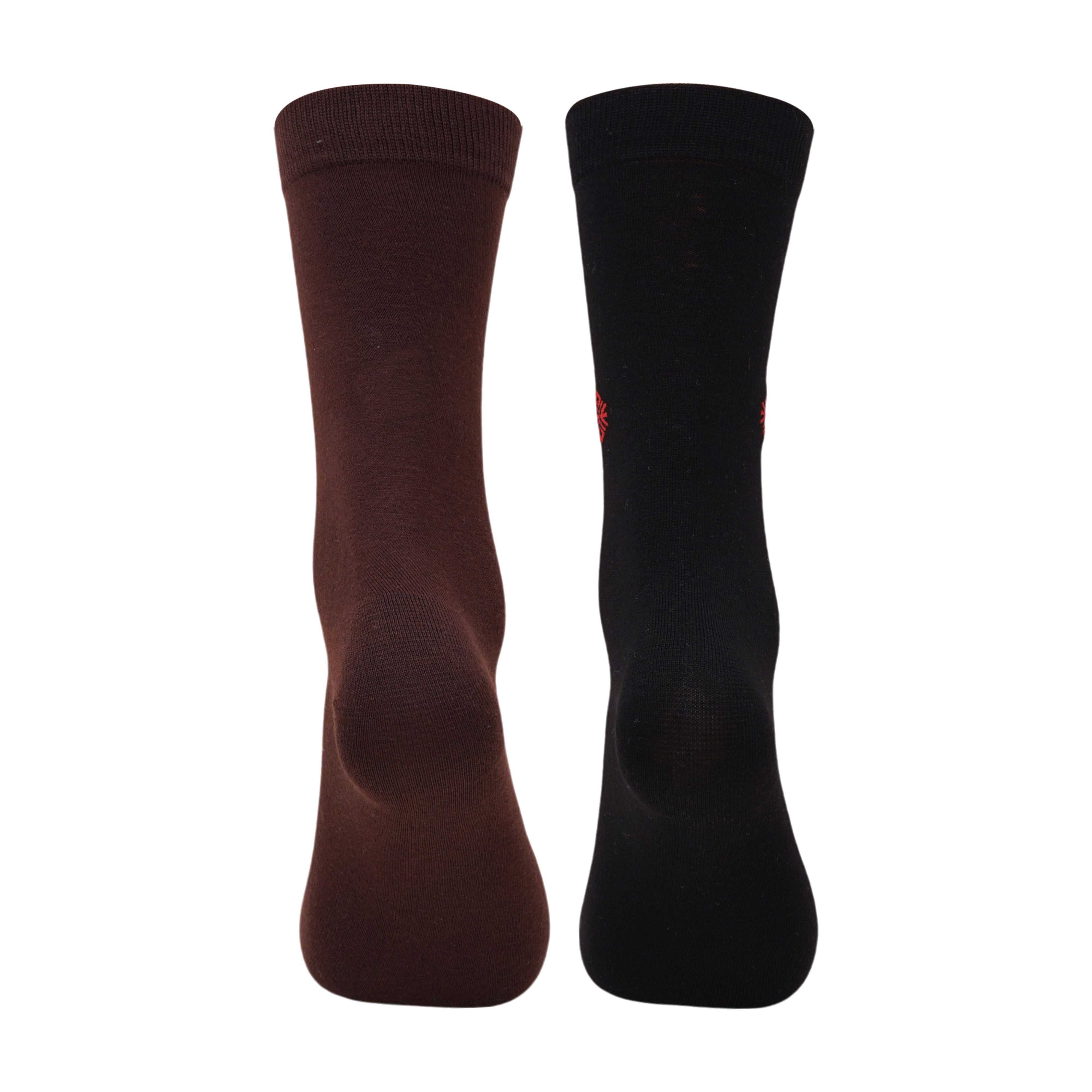 Bamboo Socks Self Motive Socks (Pack Of 2) 4N - Town Business