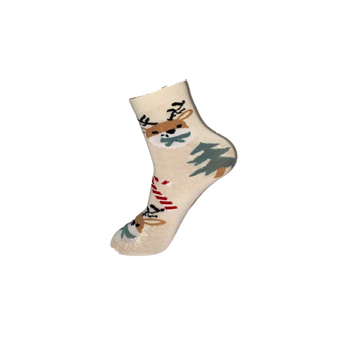 Cozy Festive Reindeer Socks (Pack Of 1) 2N