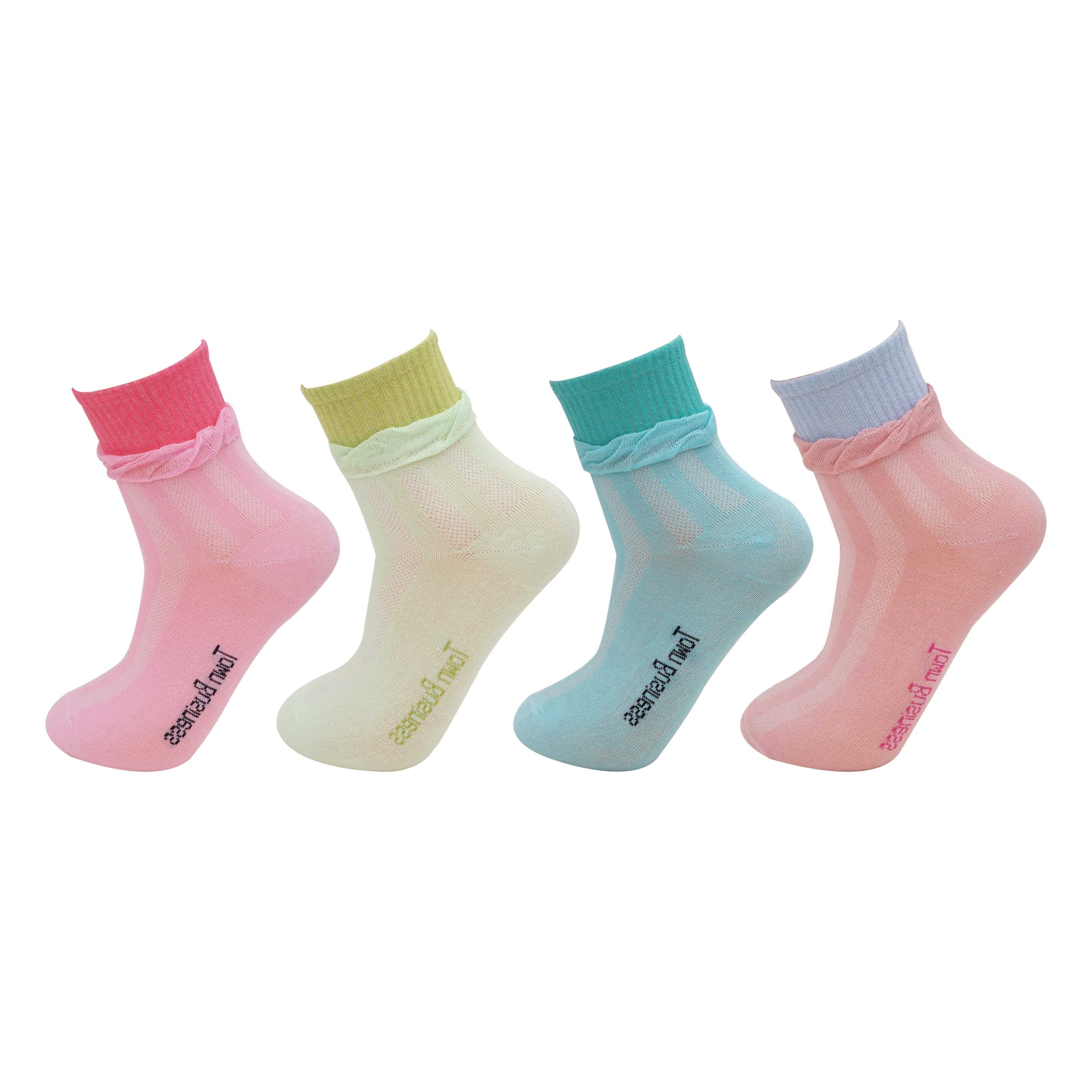 Designer Women Mesh Frill Socks (Pack of 4)8N - Town Business