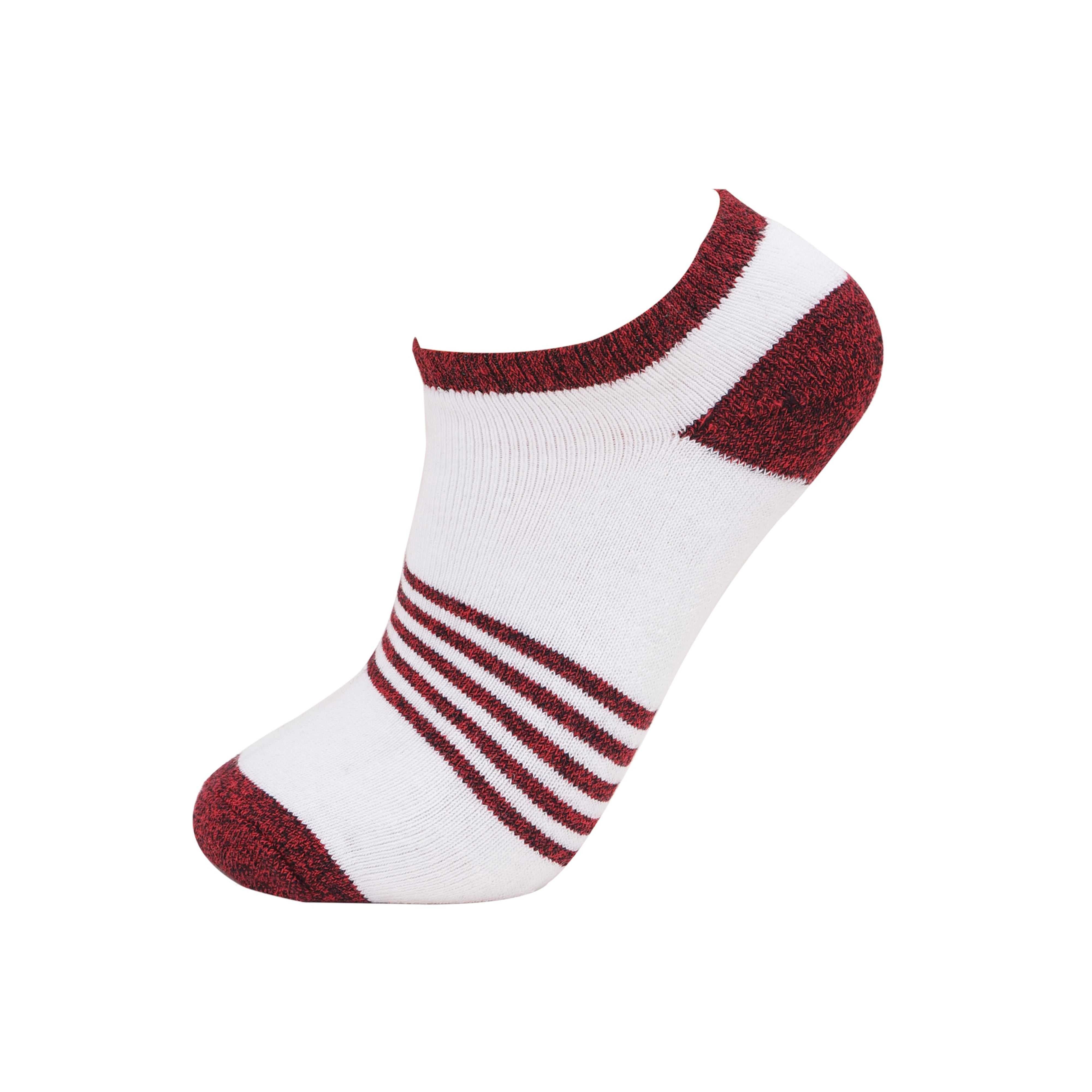 White Sneaker socks with Designing Strips (Pack Of 3) - Town Business