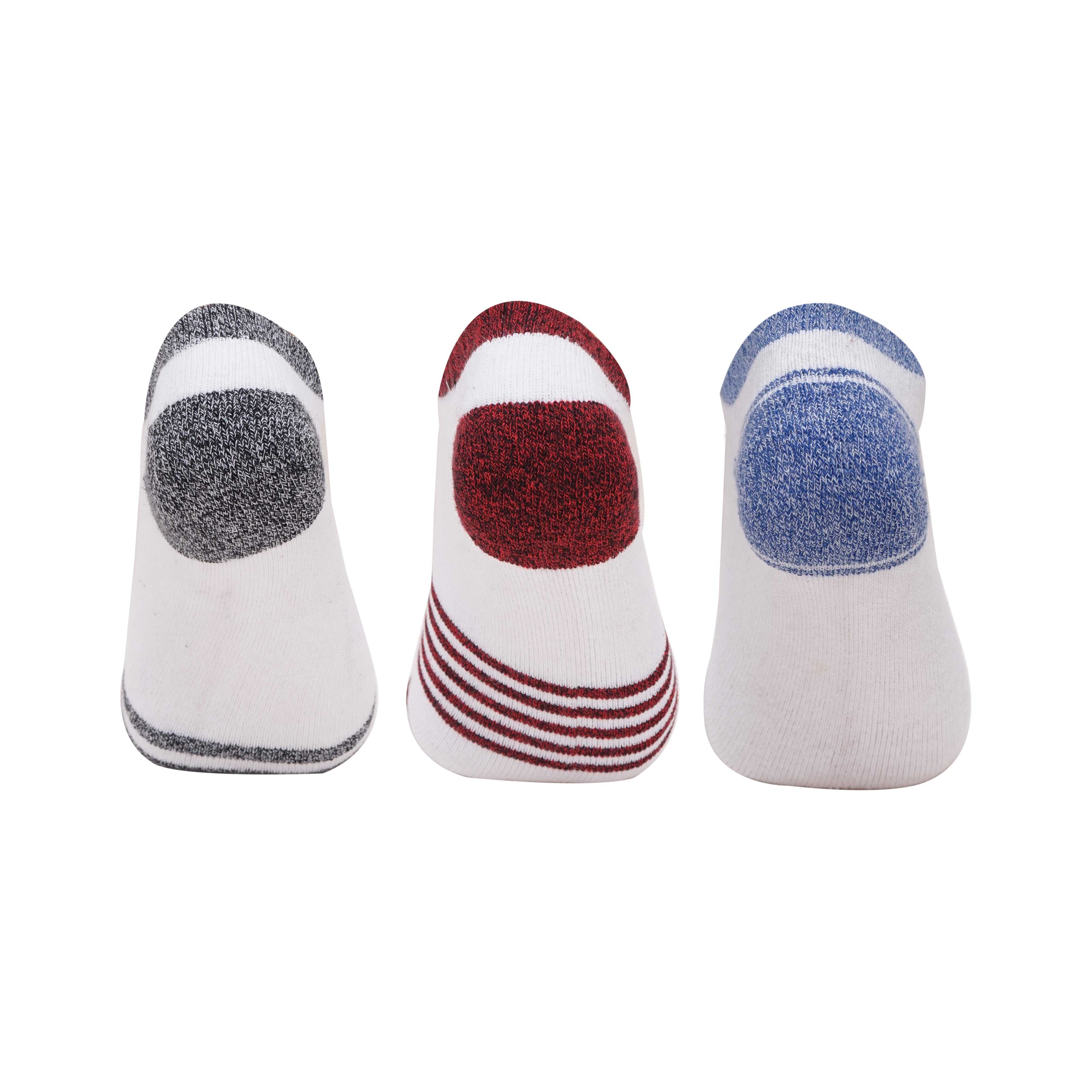 White Sneaker socks with Designing Strips (Pack Of 3) - Town Business