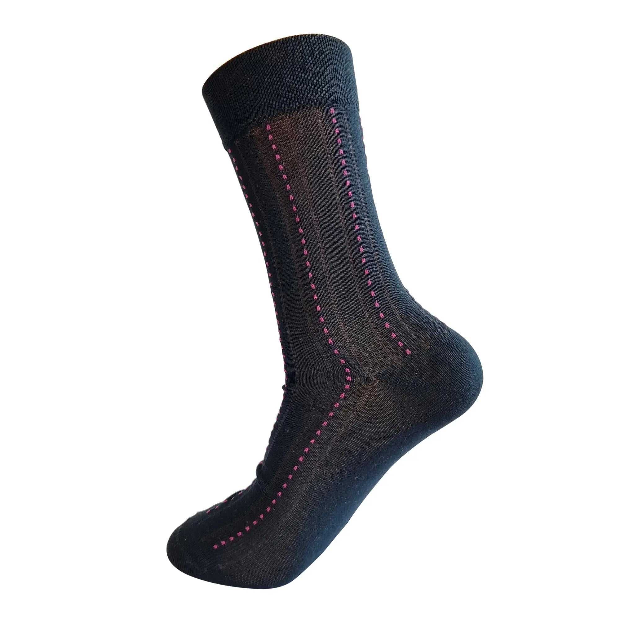 Crew Length 3 Pair Mercerised Men's Socks ( Blue , Black ,Grey) - Town Business