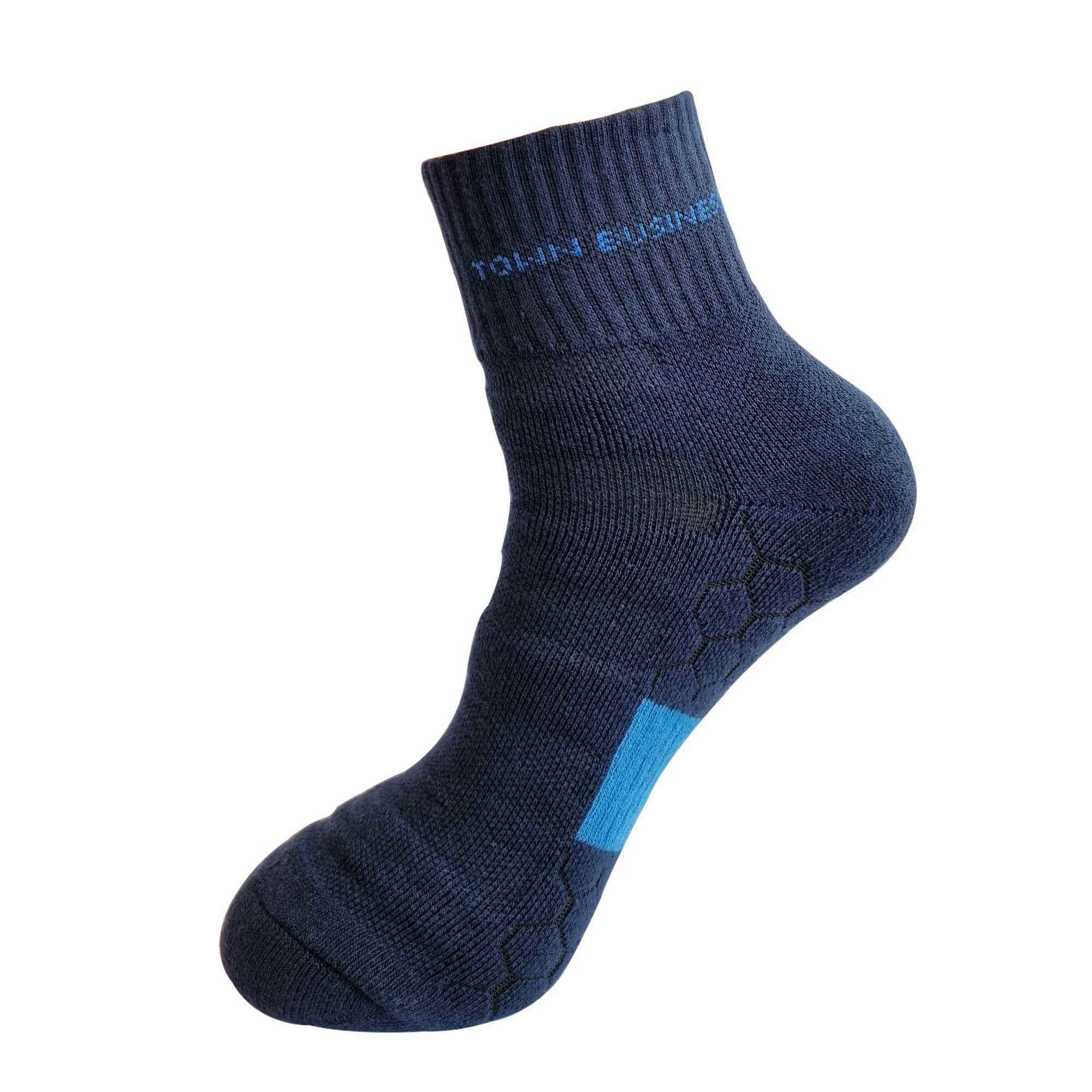 Cushioned Selected Terry Ankle 3 Pair Cotton Sports Socks (Black , Blue , Grey) - Town Business