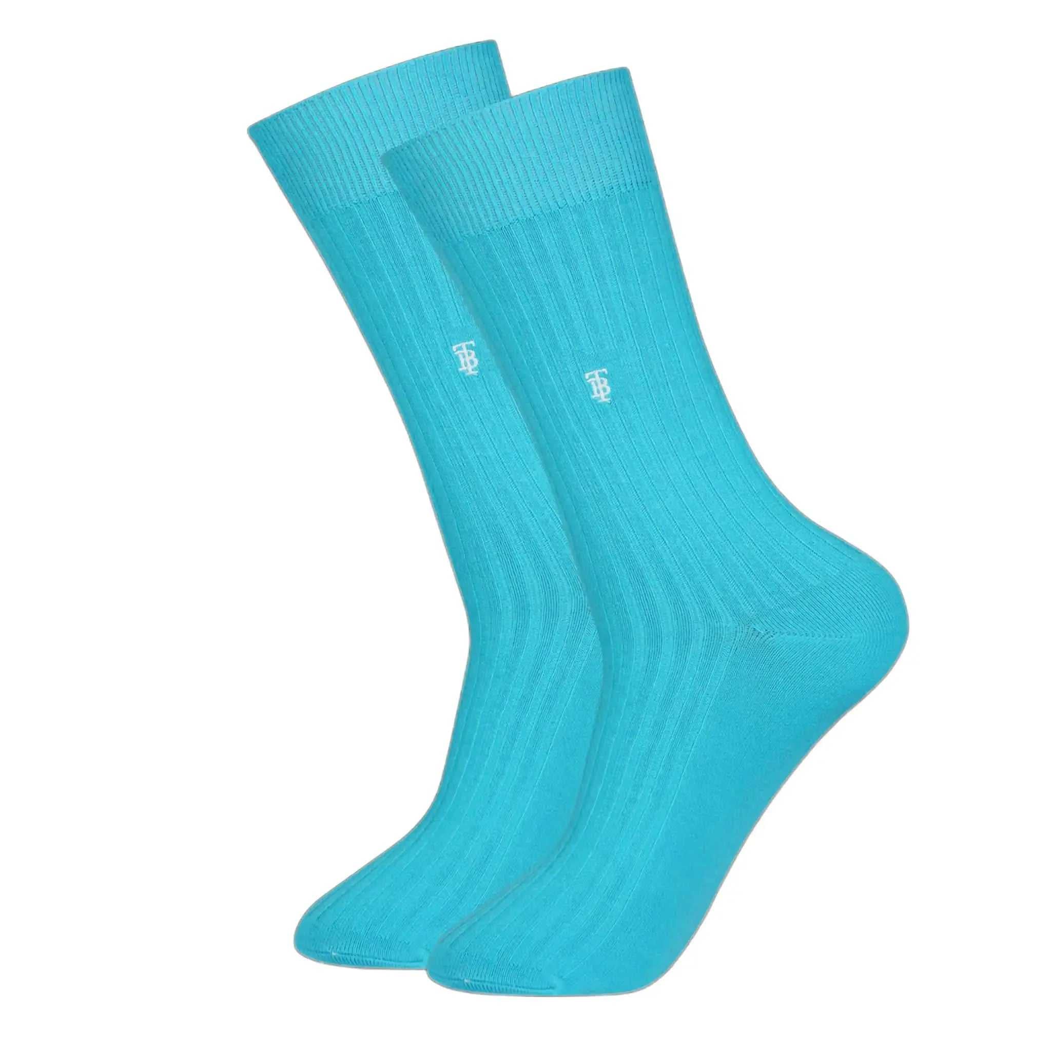 Premium Combed Cotton Orange Ribbed Socks (Pack of 1) - Town Business