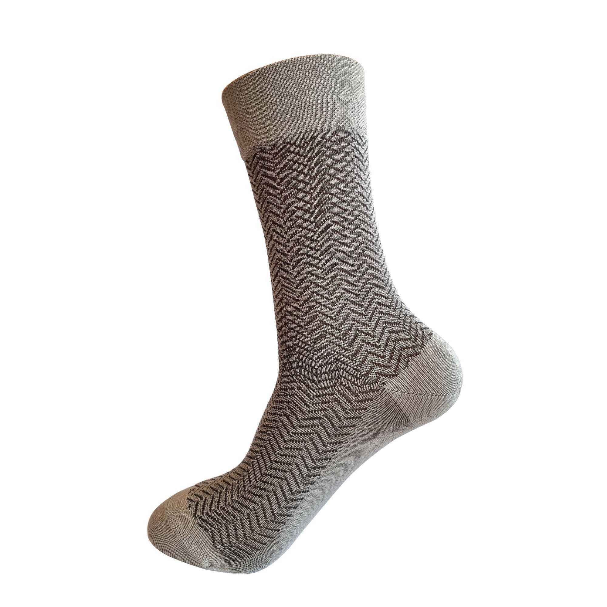 Self design 3 Pair Mercerised Cotton Socks ( Shades of Grey (Dark, medium, light) ) - Town Business
