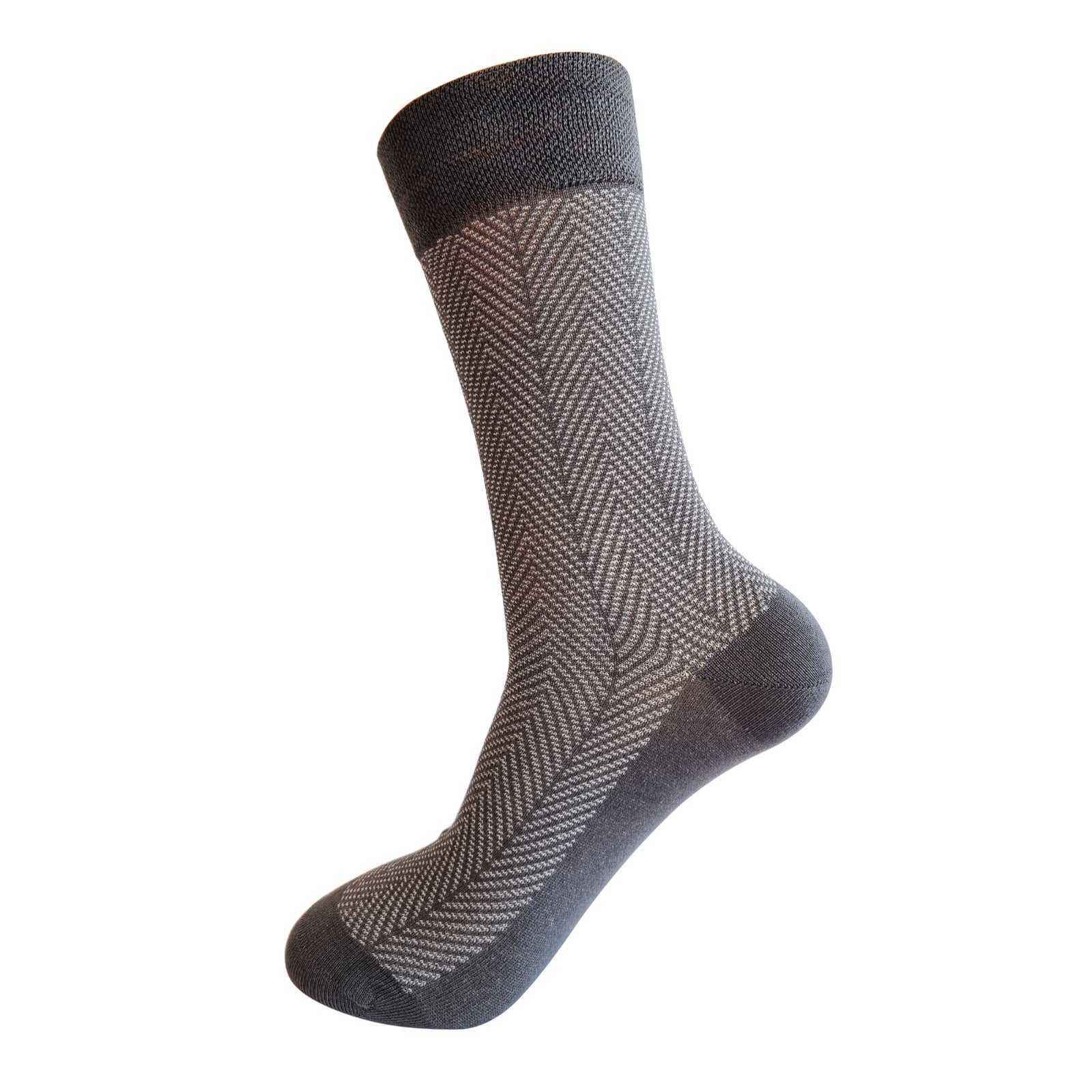 Self design 3 Pair Mercerised Cotton Socks ( Shades of Grey (Dark, medium, light) ) - Town Business