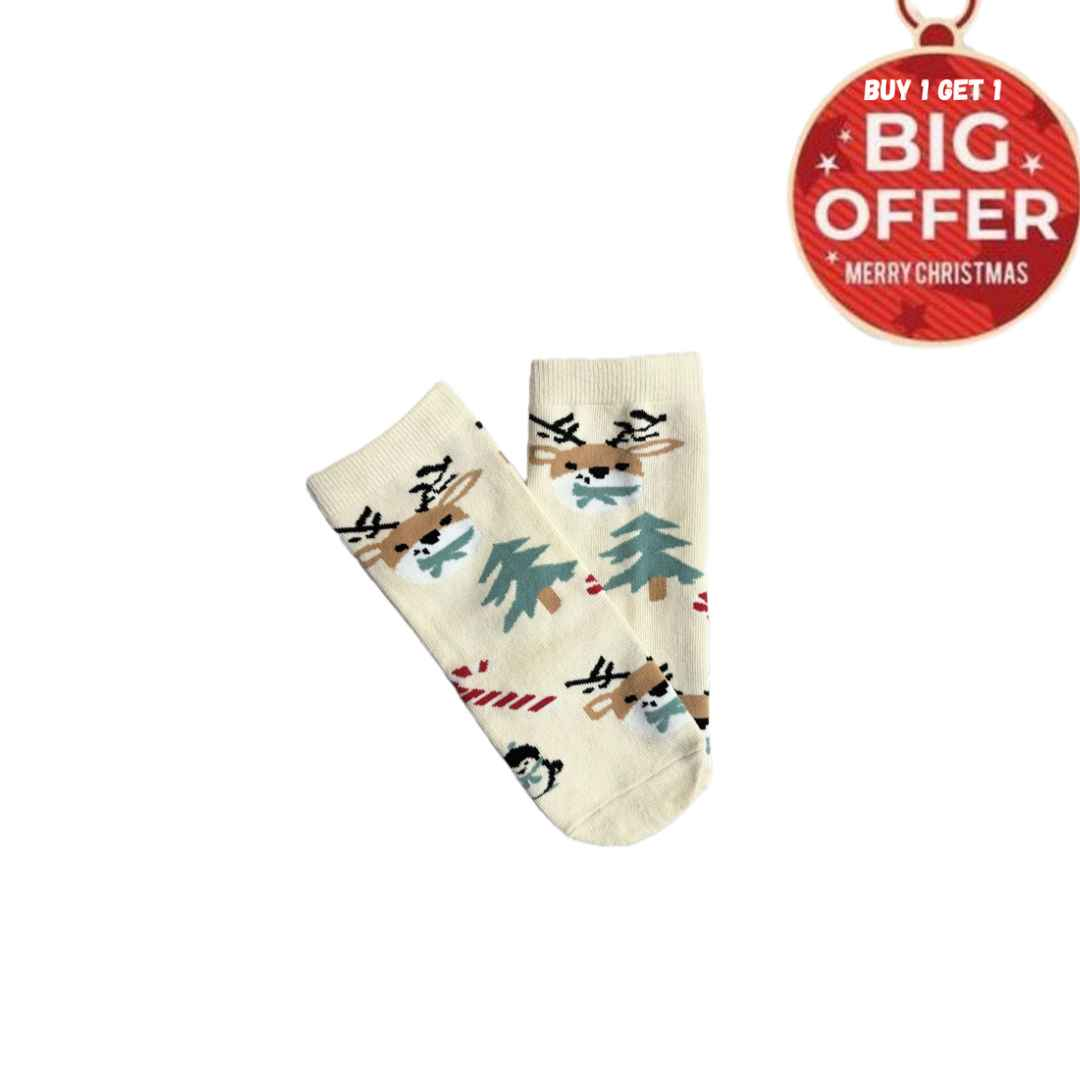 Cozy Festive Reindeer Socks (Pack Of 1) 2N