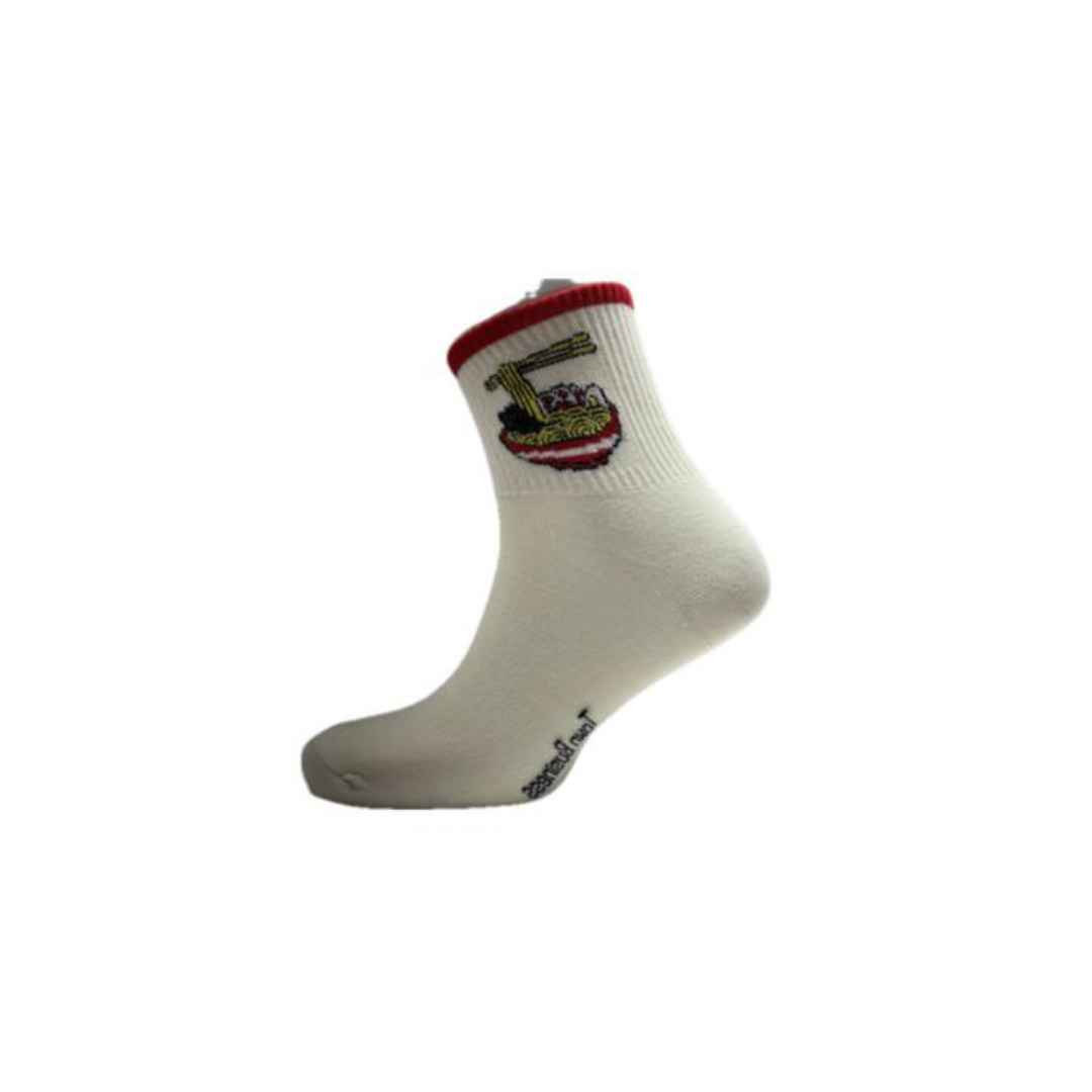 Luxury Ribbed Ankle Noodle Off-white Socks (Pack Of 1) 2N - Town Business