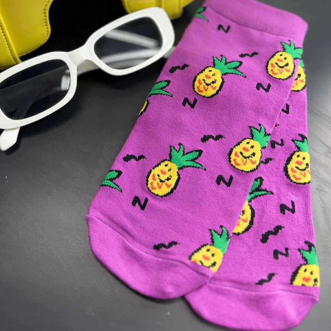 Comfy Pineapple Socks (Pack Of 1) 2N