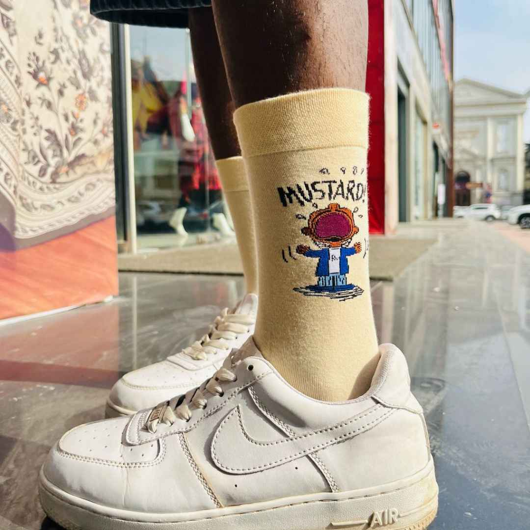 Mustard Character Socks (Pack Of 1) 2N