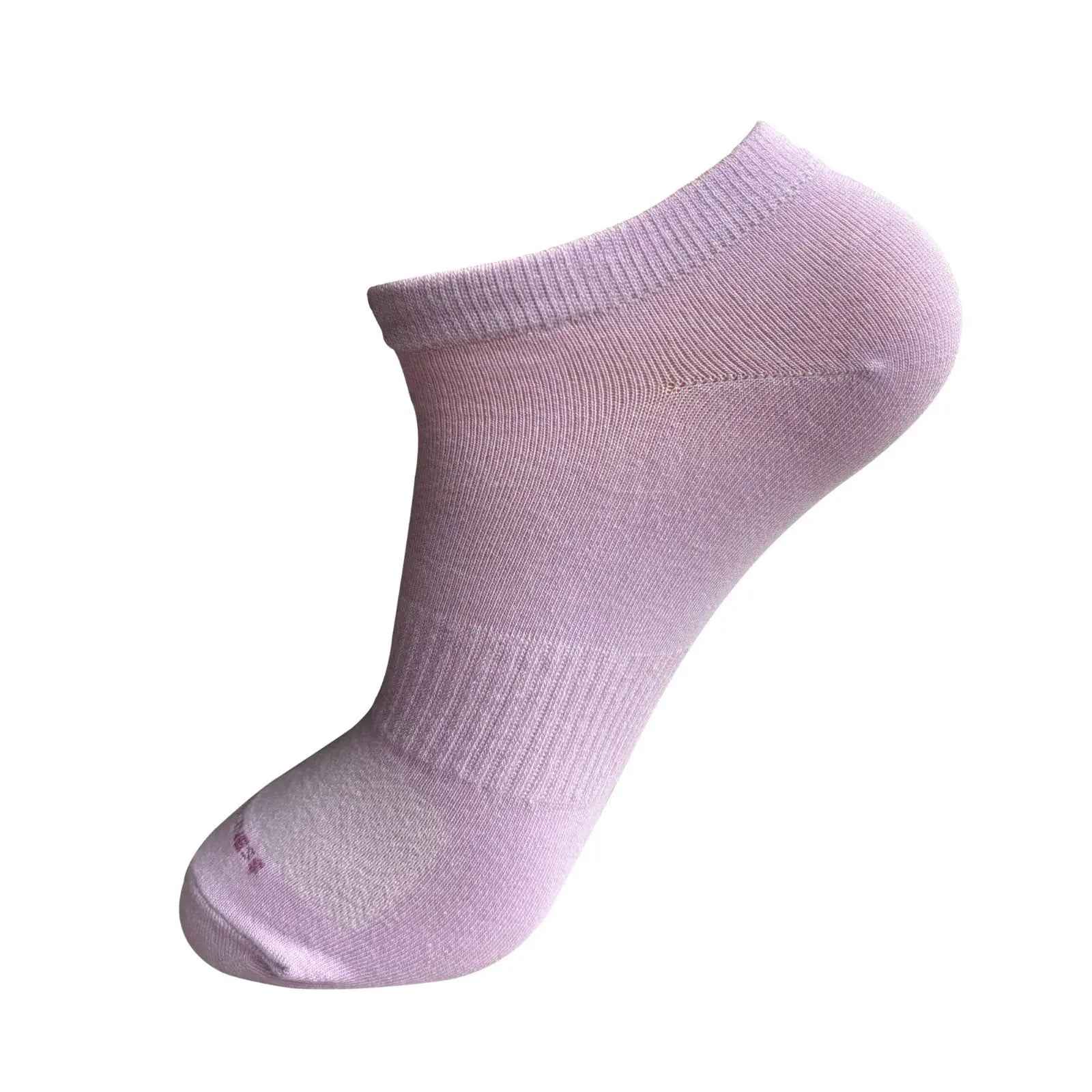 Ladies Compact Cotton 3 Pair Sneaker Socks (Light Pink, Lilac, Dark Aqua) - Town Business