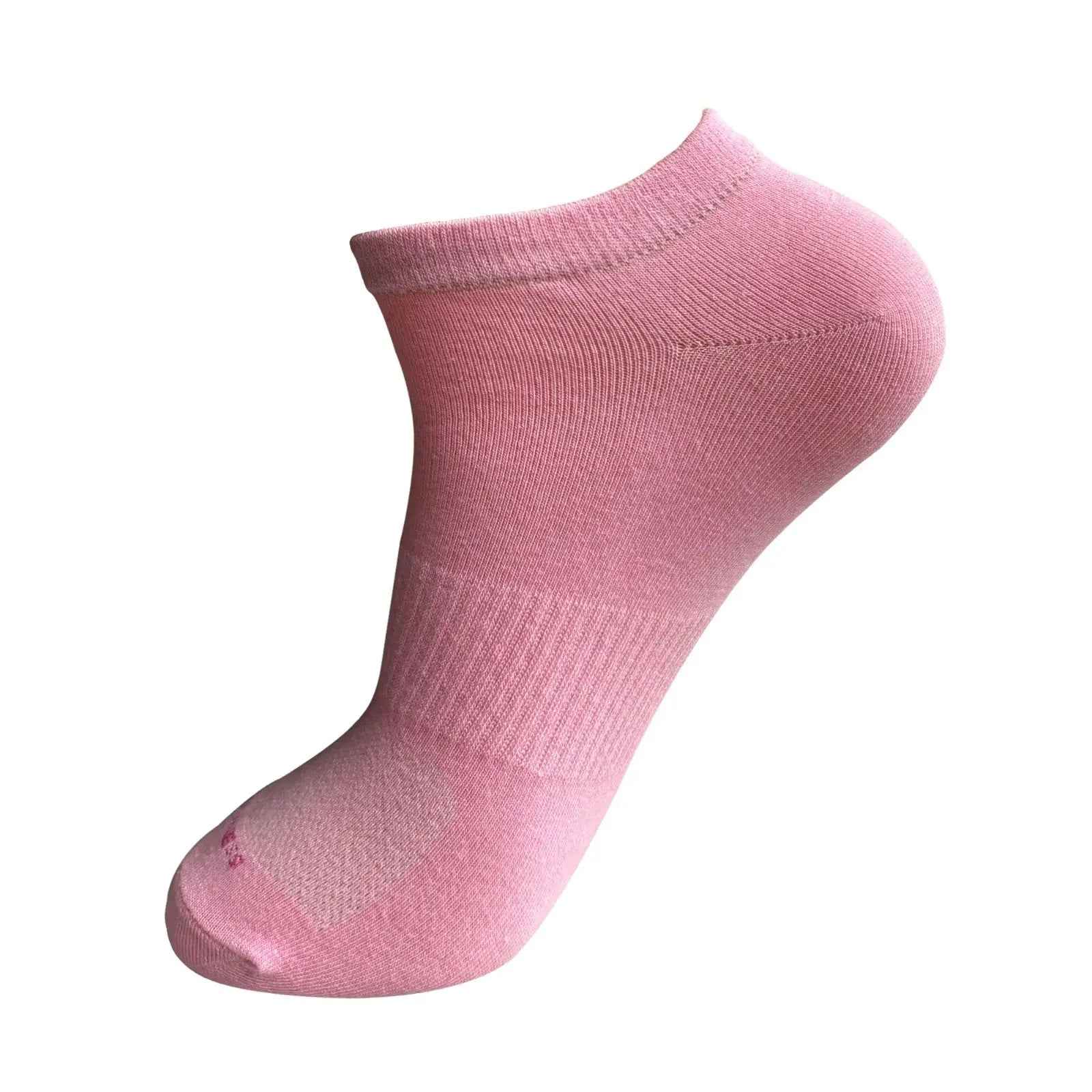 Ladies Compact Cotton 3 Pair Sneaker Socks (Light Pink, Lilac, Dark Aqua) - Town Business