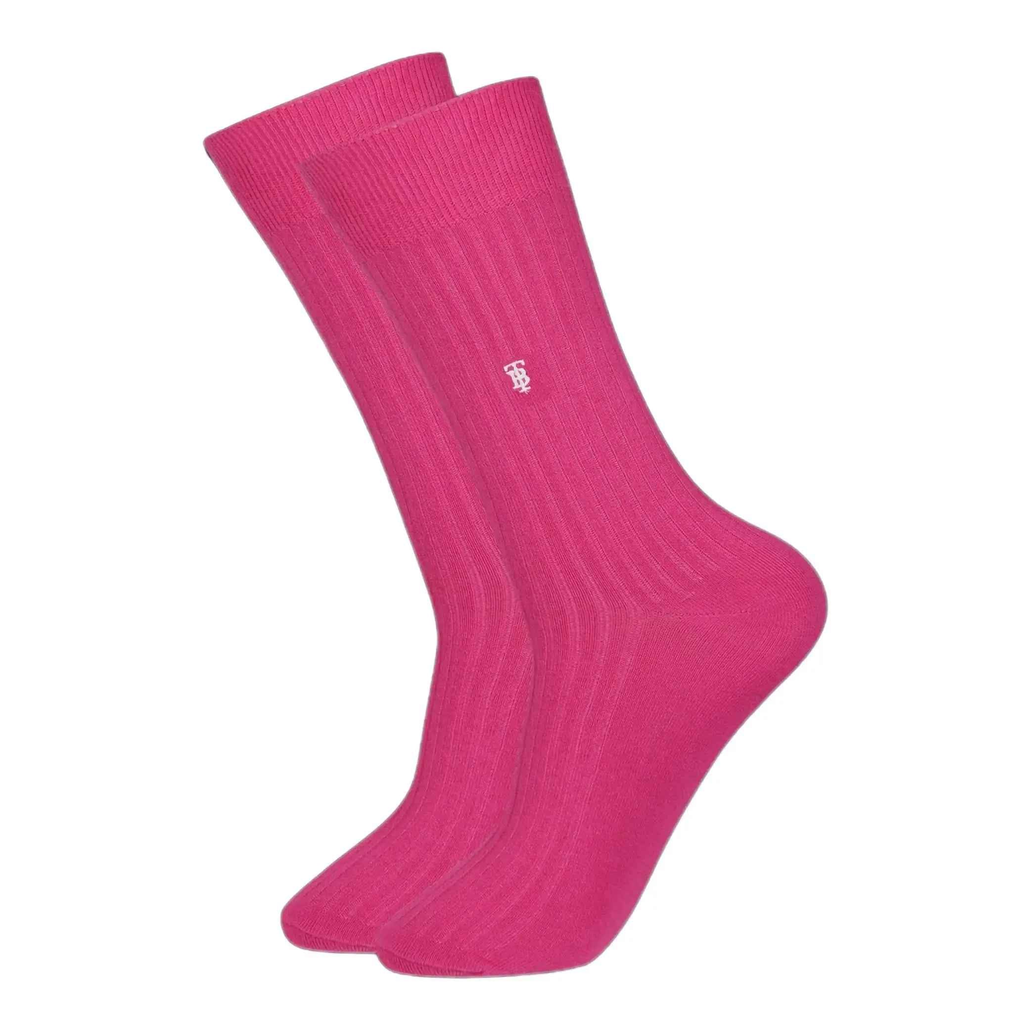 Luxurious Ribbed Medium Blue Socks (Pack of 1) - Town Business