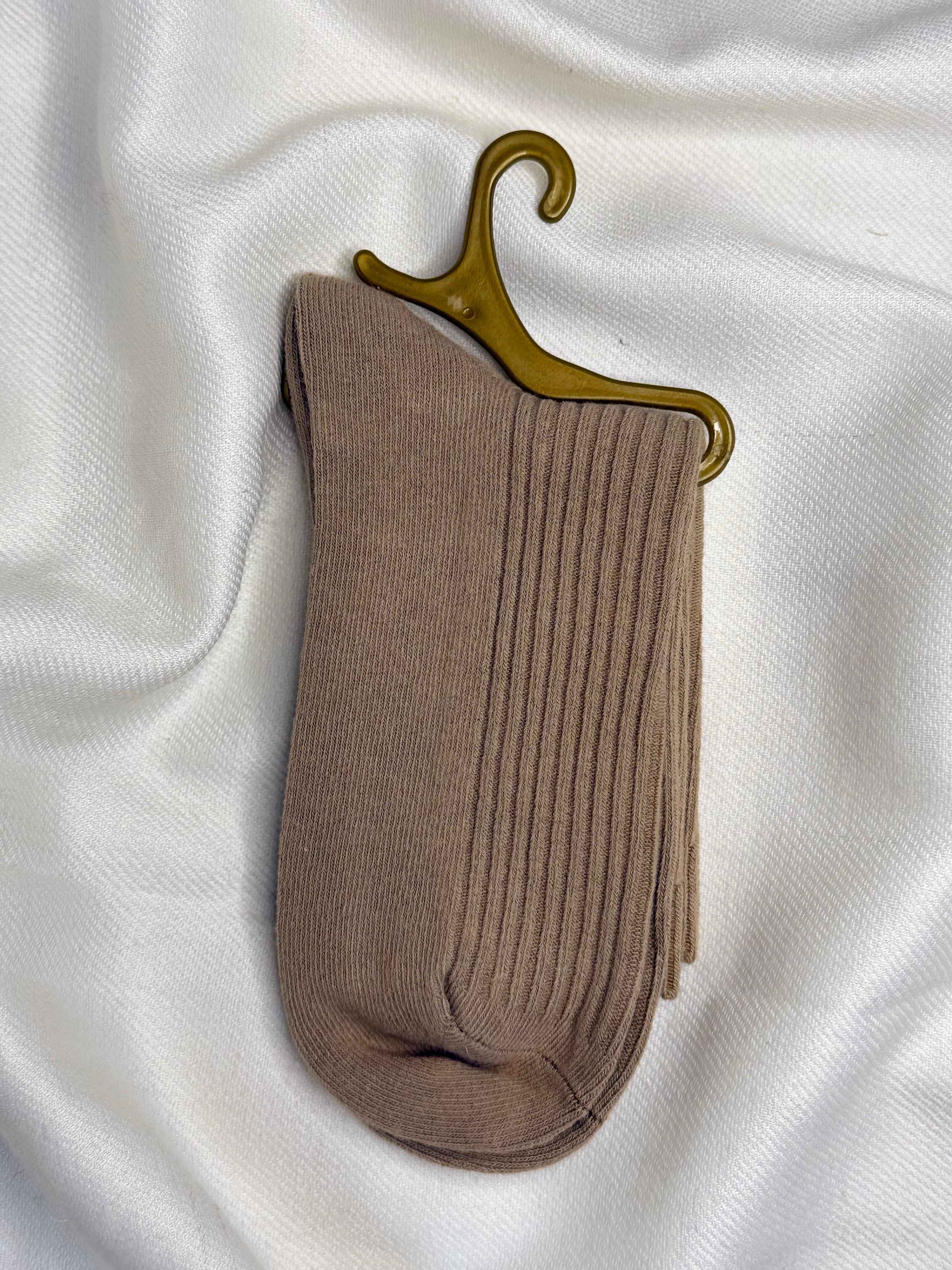 Ribbed Solid Sage Green Socks (Pack Of 1)2N