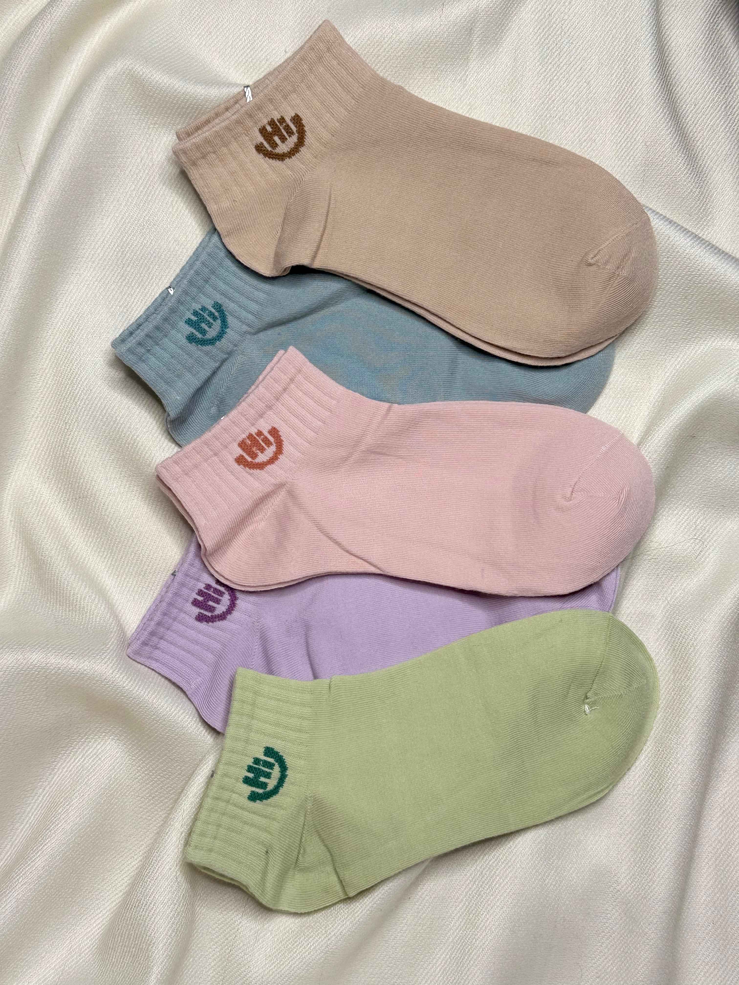 Minimalist Comfort Socks – Vibrant Simplicity (Pack Of 5)10N