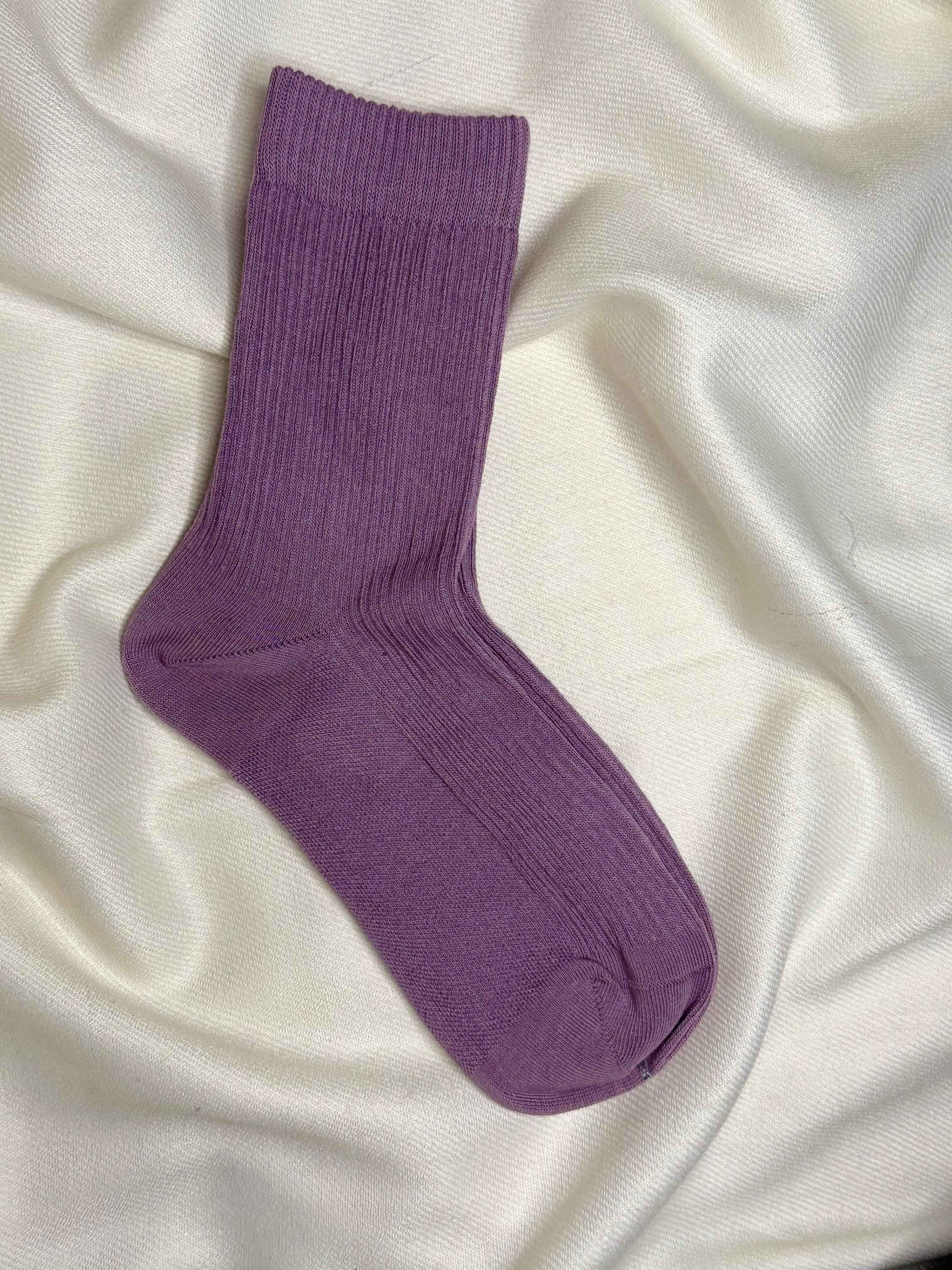 Ribbed Solid Colorful Socks (Pack Of 5)10N