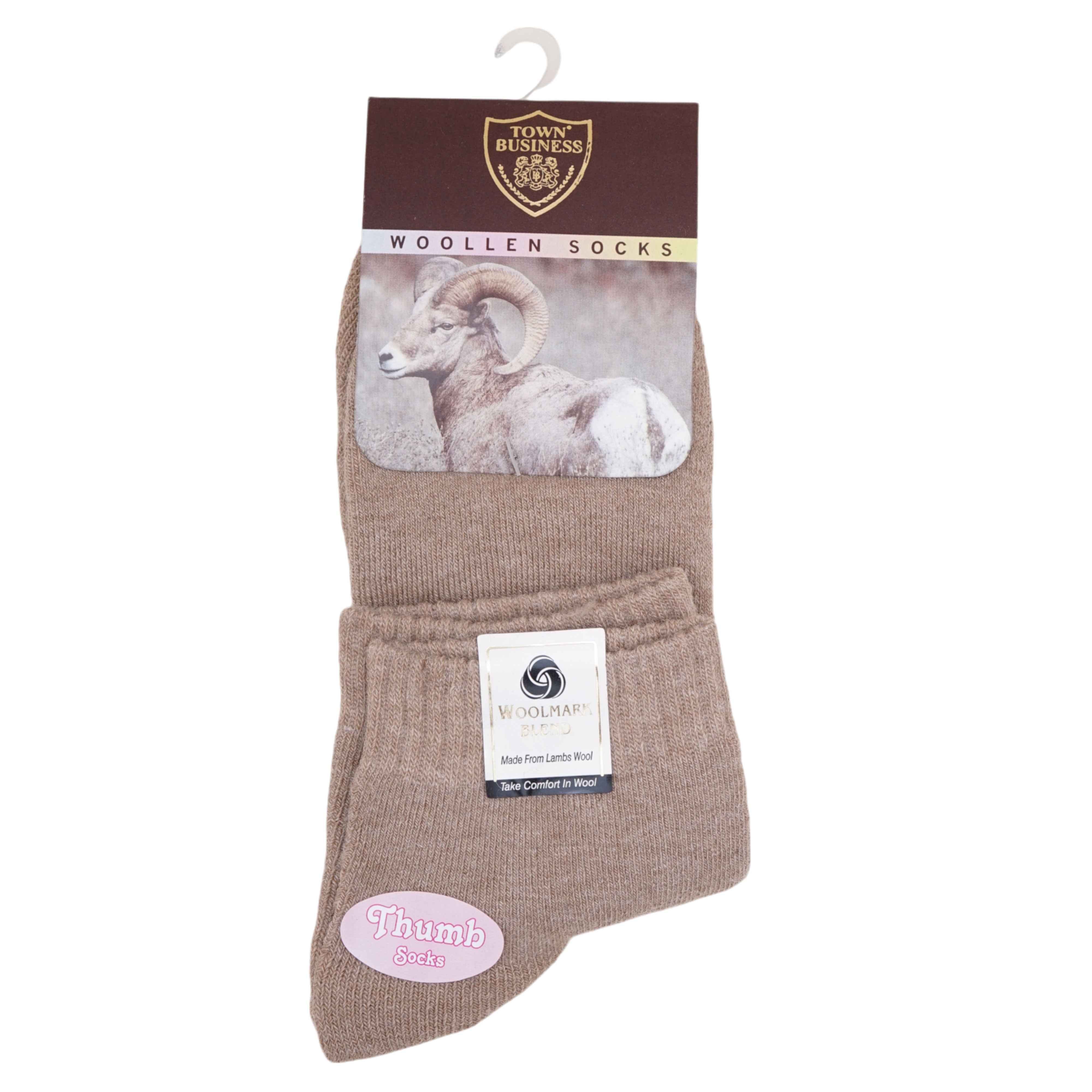 Town business Ankle Thumb Wolen beige Luxury Socks (Pack of 1) 2N