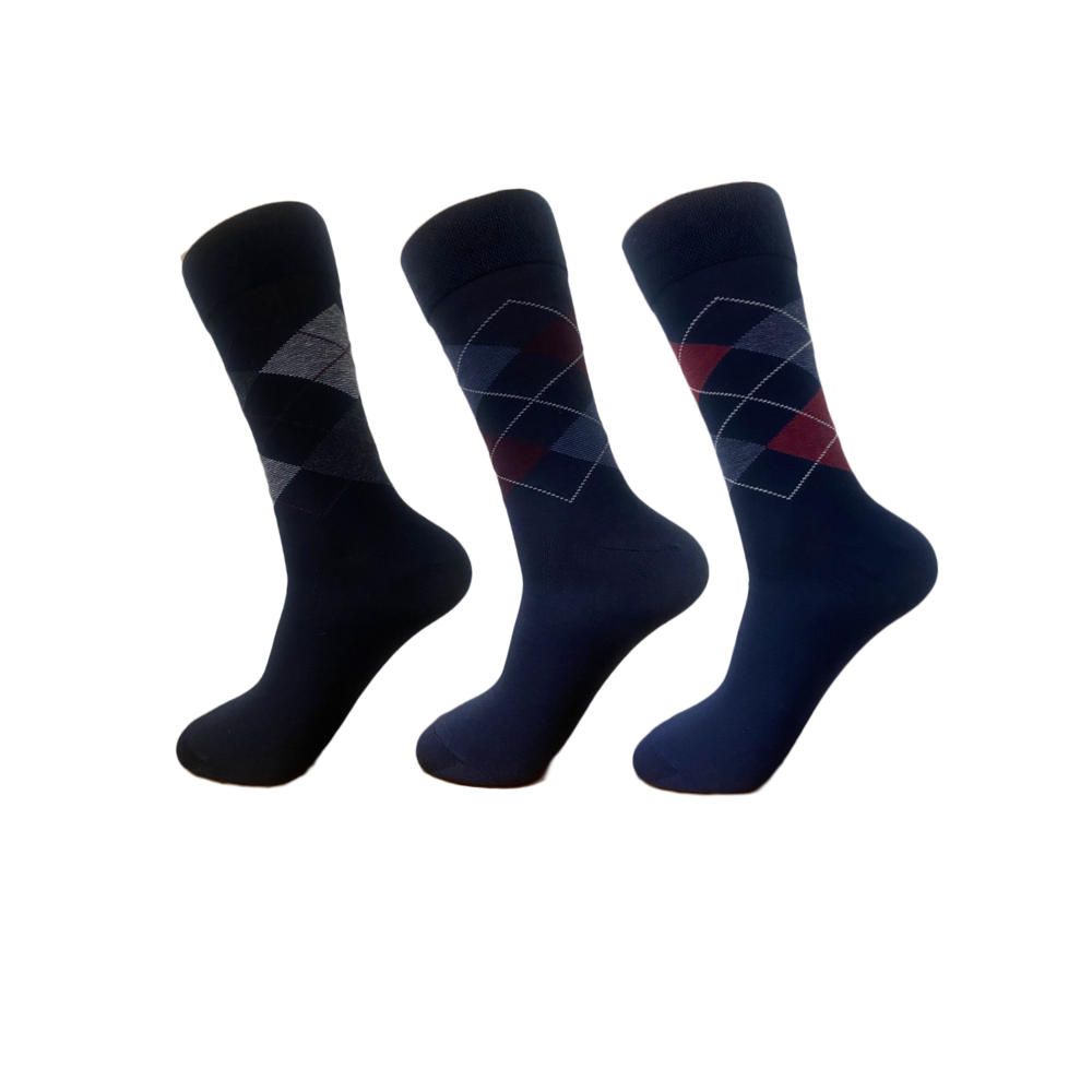 Premium Argyle Design Socks(Pack Of 3)