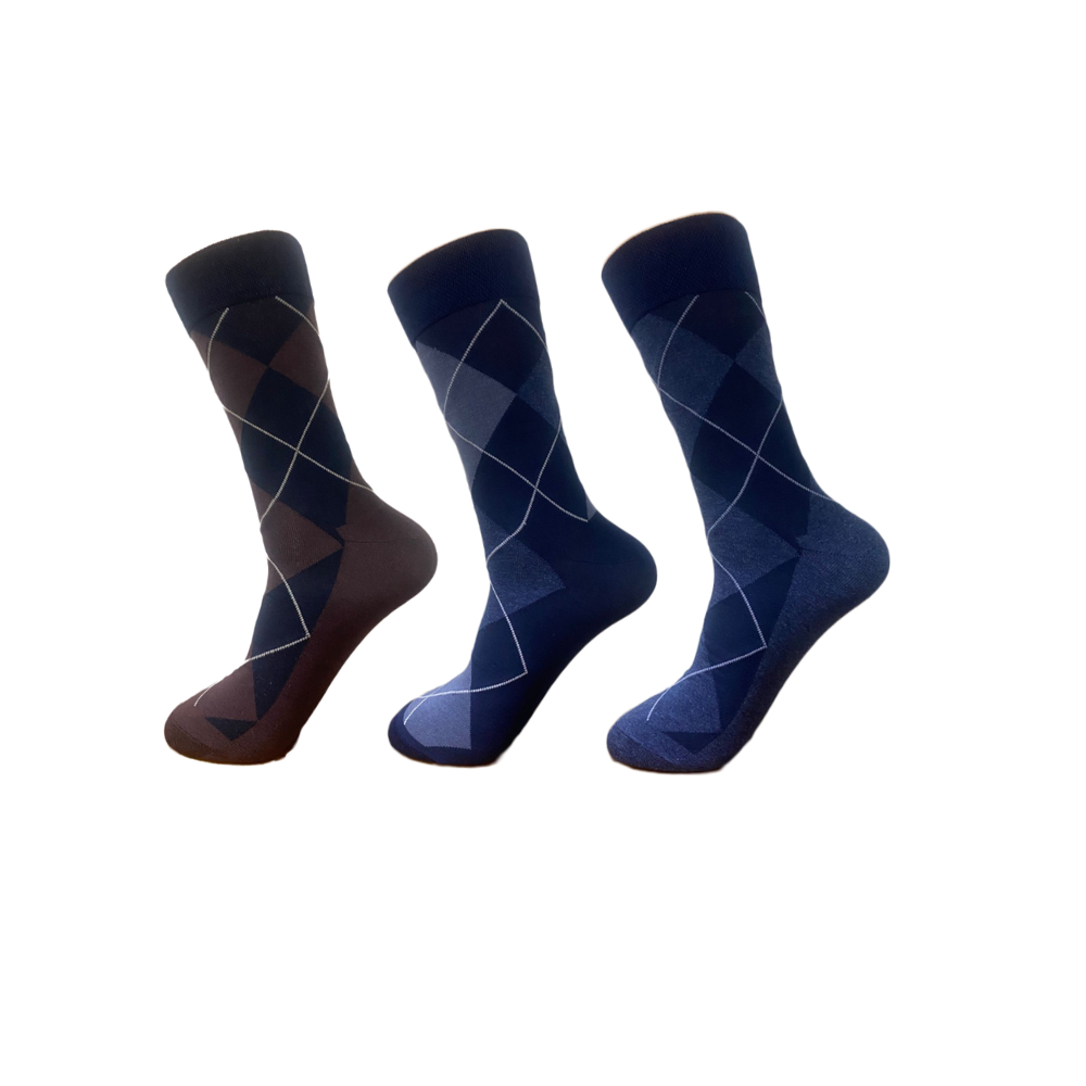 Premium Argyle Socks (Pack Of 3)
