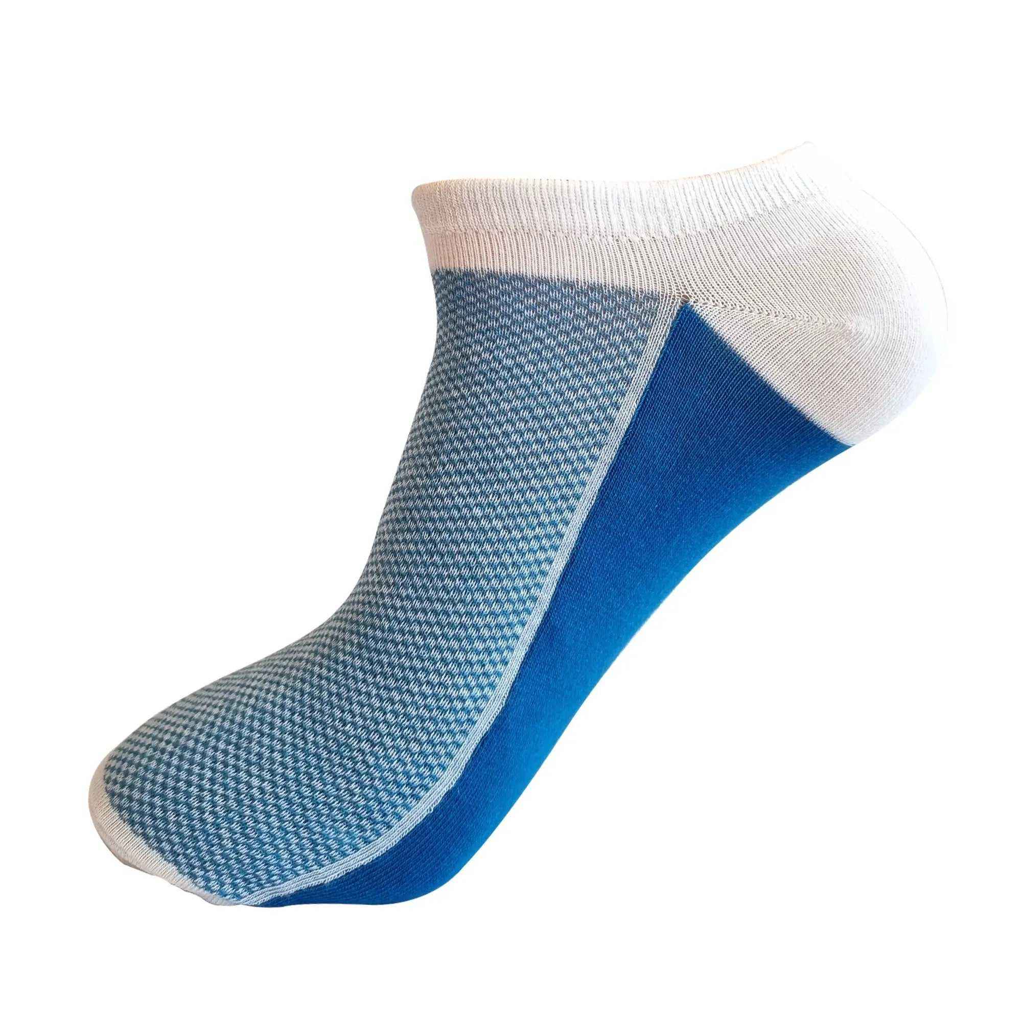 Unisex 3 Pair BREATHABLE SNEAKER SOCKS ( Dark Grey , Black , Blue )