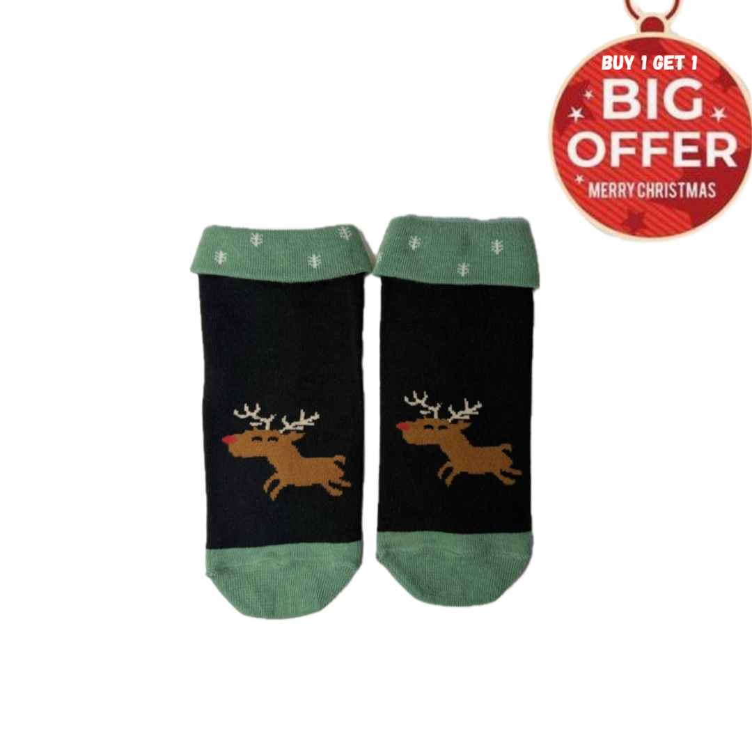 Cozy Noel Black Christmas Socks (Pack of 1) - 2N